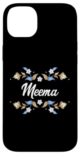 Meema Blumenmuster, Blau / Gold / Weiß Hülle für iPhone 14 Plus Meema Blumenmuster, Blau / Gold / Weiß Hülle für iPhone 14 Plus von Glorious Grandma Names
