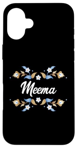 Meema Blumenmuster, Blau / Gold / Weiß Hülle für iPhone 16 Plus Meema Blumenmuster, Blau / Gold / Weiß Hülle für iPhone 16 Plus von Glorious Grandma Names