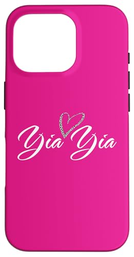 Yia Yia mit Leopardenmuster, Herz, lustiges Geschenk für Tante Oma Hülle für iPhone 16 Pro Yia Yia mit Leopardenmuster, Herz, lustiges Geschenk für Tante Oma Hülle für iPhone 16 Pro von Glorious Grandma Names