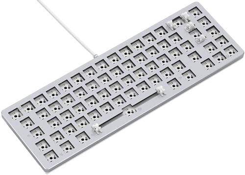 Glorious Gaming GMMK 2 Compact 65% Barebones (Frame Only) – Mechanisches Gaming-Tastaturgrundgerüst, Kompakt-TKL (65%), Aluminium, individuell anpassbar, RGB, International/ISO Layout - Weiß von Glorious PC Gaming Race