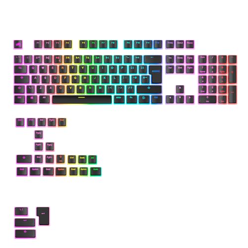 Glorious Gaming - GPBT Aura RGB Keycaps: Pudding-Style-Keycaps, Double-Shot PBT, lichtdurchlässig, für mechanische 100%-, 75%-, 65%- und 60%-Spezialtastaturen, Schwarz, Englische QWERTY-Belegung Glorious Gaming - GPBT Aura RGB Keycaps: Pudding-Style-Keycaps, Double-Shot PBT, lichtdurchlässig, für mechanische 100%-, 75%-, 65%- und 60%-Spezialtastaturen, Schwarz, Englische QWERTY-Belegung von Glorious