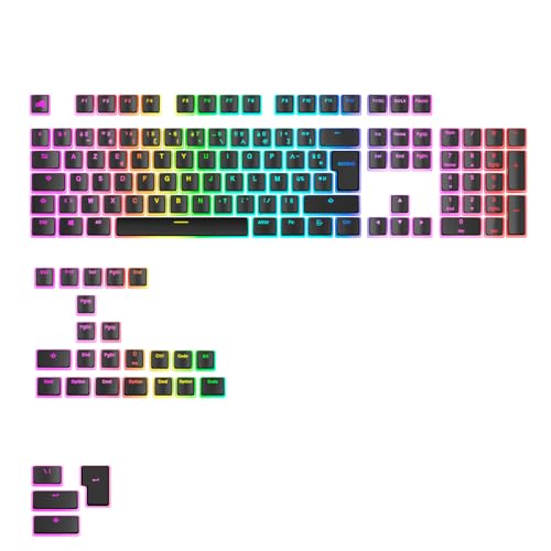 Glorious Gaming - GPBT Aura RGB Keycaps: Pudding-Style-Keycaps, Double-Shot PBT, lichtdurchlässig, für mechanische 100%-, 75%-, 65%- und 60%-Spezialtastaturen, Schwarz, Französische AZERTY-Belegung Glorious Gaming - GPBT Aura RGB Keycaps: Pudding-Style-Keycaps, Double-Shot PBT, lichtdurchlässig, für mechanische 100%-, 75%-, 65%- und 60%-Spezialtastaturen, Schwarz, Französische AZERTY-Belegung von Glorious