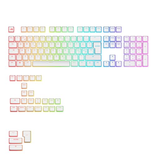 Glorious Gaming - GPBT Aura RGB Keycaps: Pudding-Style-Keycaps, Double-Shot PBT, lichtdurchlässig, für mechanische 100%-, 75%-, 65%- und 60%-Spezialtastaturen, Weiß, Nordische QWERTY-Belegung Glorious Gaming - GPBT Aura RGB Keycaps: Pudding-Style-Keycaps, Double-Shot PBT, lichtdurchlässig, für mechanische 100%-, 75%-, 65%- und 60%-Spezialtastaturen, Weiß, Nordische QWERTY-Belegung von Glorious