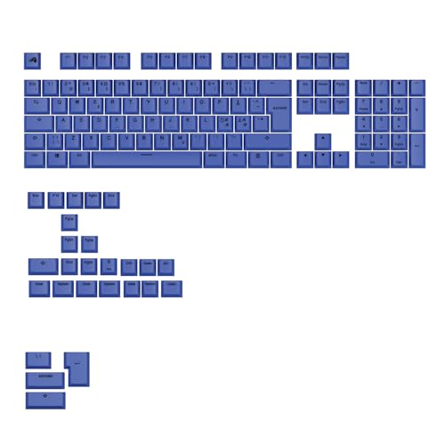 Glorious Gaming – GPBT Basics (Mana Blue PBT-Tastenkappen), 8 Farben, farbechter Sublimationsdruck, für mechanische Keyboards der Größen 100%, 75%, 65%, 60% sowie – Nordische QWERTY-Belegung von Glorious PC Gaming Race