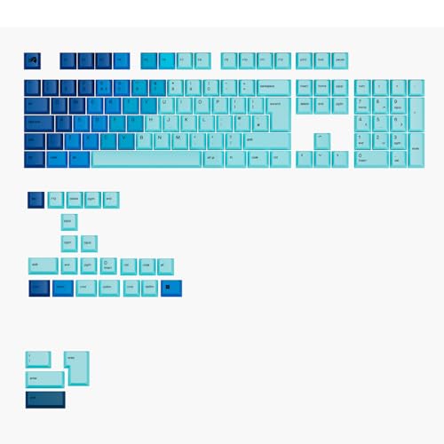 Glorious Gaming - GPBT Gradient Keycaps für mechanische Spezialtastaturen (Ocean), lichtechter Sublimationsdruck, 100%-, 75%- 65%- und 60%-Tastaturen, PBT- Englische QWERTY-Belegung von Glorious PC Gaming Race