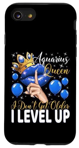 Wassermann-Königin Ich werde nicht älter Ich steige auf Geburtstagskönigin Hülle für iPhone SE (2020) / 7 / 8 von Glorious Royal Birthday Queens