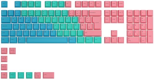 Glorious Gaming 115x GPBT-Keycaps - Cherry-Profil, äußerst widerstandsfähiger PBT-Kunststoff, optisch EIN Blickfang, überragende Akustik, Originalschrift, Deutsch Layout - Pastell von Glorious