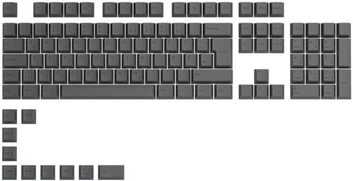 Glorious Gaming 115x GPBT-Keycaps - Cherry-Profil, äußerst widerstandsfähiger PBT-Kunststoff, optisch EIN Blickfang, überragende Akustik, Originalschrift, Deutsch Layout - Schwarze Esche von Glorious