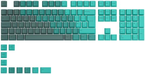 Glorious Gaming 115x GPBT-Keycaps - Cherry-Profil, äußerst widerstandsfähiger PBT-Kunststoff, optisch EIN Blickfang, überragende Akustik, Originalschrift, GB Layout - Rain Forest von Glorious