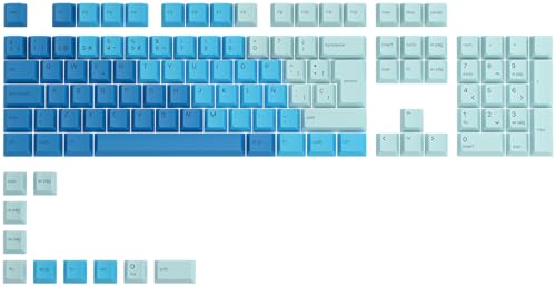 Glorious Gaming 115x GPBT-Keycaps - Cherry-Profil, äußerst widerstandsfähiger PBT-Kunststoff, optisch EIN Blickfang, überragende Akustik, Originalschrift, Spanisch Layout - Ocean von Glorious