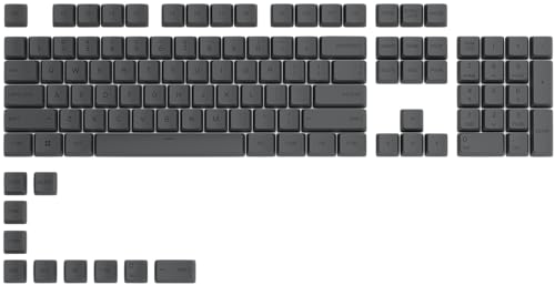 Glorious Gaming 115x GPBT-Keycaps - Cherry-Profil, äußerst widerstandsfähiger PBT-Kunststoff, optisch EIN Blickfang, überragende Akustik, Originalschrift, US Layout - Schwarze Esche von Glorious