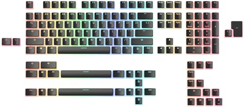 Glorious Gaming 145x Aura Keycaps V2 - PBT Pudding Keycaps, RGB-freundlich, PBT-Material für höhere Haltbarkeit & satten Sound, passt auf jeden MX-Style-Schaft, US/GB Layout - Schwarz Glorious Gaming 145x Aura Keycaps V2 - PBT Pudding Keycaps, RGB-freundlich, PBT-Material für höhere Haltbarkeit & satten Sound, passt auf jeden MX-Style-Schaft, US/GB Layout - Schwarz von Glorious