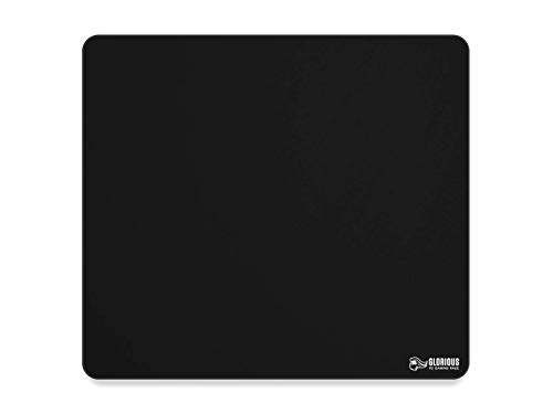 Glorious Gaming Cloth Gaming Mousepad (XL) - Gesteppte Ränder, Glatte Oberfläche für Speed & Control, rutschfeste Gummibasis, waschmaschinenfest, groß (460 x 410 x 2mm) - Schwarz von Glorious