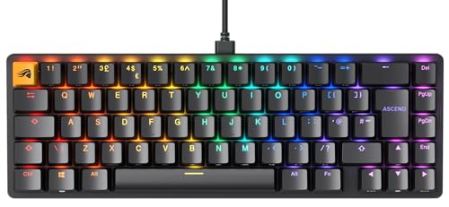 Glorious Gaming GMMK 2 Compact (65%) – Mechanisches Gaming-Keyboard, Aluminiumrahmen, anpassbar, Doubleshot-Kappen, Fox Schalter, tastenweise RGB, Englisch QWERTY Layout - Schwarz von Glorious