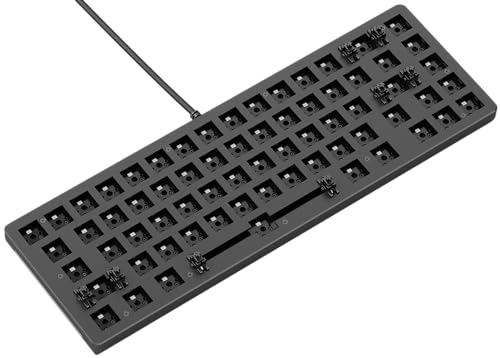 Glorious Gaming GMMK 2 Compact 65% Barebones (Frame Only) – Mechanisches Gaming-Tastaturgrundgerüst, Kompakt-TKL (65%), Aluminium, individuell anpassbar, RGB, Amerikanisch/ANSI Layout - Schwarz von Glorious PC Gaming Race