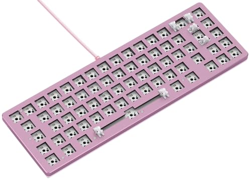 Glorious Gaming GMMK 2 Compact 65% Barebones (Frame Only) – Mechanisches Gaming-Tastaturgrundgerüst, Kompakt-TKL (65%), Aluminium, individuell anpassbar, RGB, International/ISO Layout - Rosa von Glorious PC Gaming Race