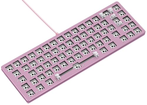 Glorious Gaming GMMK 2 Compact 65% Barebones (Frame Only) – Mechanisches Gaming-Tastaturgrundgerüst, Kompakt-TKL (65%), Aluminium, individuell anpassbar, RGB, International/ISO Layout - Rosa von Glorious