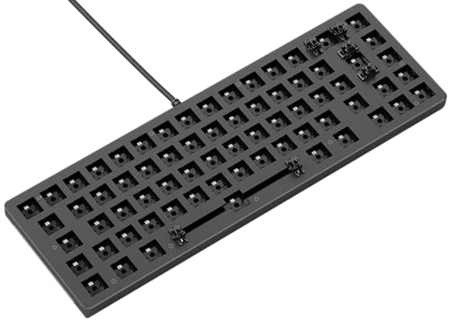 Glorious Gaming GMMK 2 Compact 65% Barebones (Frame Only) – Mechanisches Gaming-Tastaturgrundgerüst, Kompakt-TKL (65%), Aluminium, individuell anpassbar, RGB, International/ISO Layout - Schwarz von Glorious