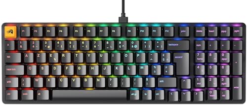 Glorious Gaming GMMK 2 Full Size (96%) – Mechanisches Gaming-Keyboard, Aluminiumrahmen, anpassbar, Doubleshot-Kappen, Fox Schalter, tastenweise RGB, Französisches AZERTY-Layout - Schwarz von Glorious