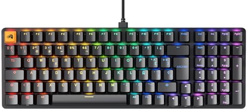 Glorious Gaming GMMK 2 Full Size (96%) – Mechanisches Gaming-Keyboard, Aluminiumrahmen, anpassbar, Doubleshot-Kappen, Fox Schalter, tastenweise RGB, Spanisch QWERTY Layout - Schwarz von Glorious