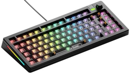 Glorious Gaming GMMK 3 Barebones: Gaming-Tastaturset mit Knopf, 75% mechanische Tastatur, modulares Dichtungssystem, Hot-Swap MX-5-Pin, Schalldämmung, Aluminium-Schalterplatte, ISO/EU - Schwarz Glorious Gaming GMMK 3 Barebones: Gaming-Tastaturset mit Knopf, 75% mechanische Tastatur, modulares Dichtungssystem, Hot-Swap MX-5-Pin, Schalldämmung, Aluminium-Schalterplatte, ISO/EU - Schwarz von Glorious