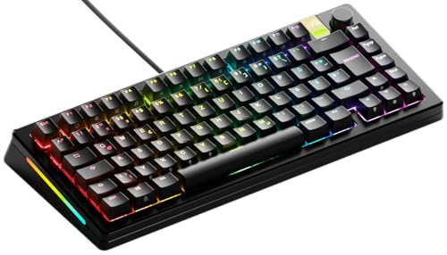 Glorious Gaming GMMK 3 PRO HE: Tastatur (Rapid Trigger), Hall-Effekt, modulares Aluminiumgehäuse & Dichtungssystem, 8K-Abrufrate, Hot-Swap (MX- & HE-Schalter), TKL 75%, Deutsche QWERTZ - Schwarz von Glorious
