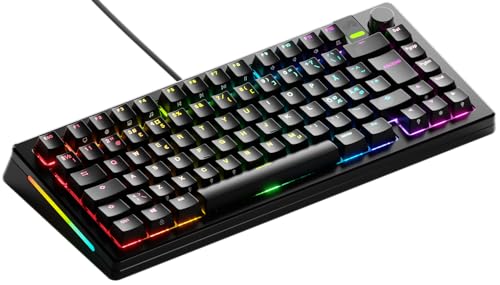 Glorious Gaming GMMK 3 PRO: Anpassbare mechanische Tastatur, TKL 75%, Aluminiumgehäuse & Dichtungssystem, Hot-Swap (MX-Schalter), Schalldämmung, angepasste Tastenkappen, Nordische QWERTY - Schwarz von Glorious PC Gaming Race