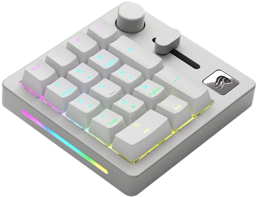 Glorious Gaming GMMK Macro Numpad – mit Kabel oder Bluetooth, Aluminium, anpassbar, programmierbarer Regler & Knopf, tastenweise RGB-Beleuchtung, lineare Schalter, 18x Doubleshot-ABS-Kappen – EIS von Glorious