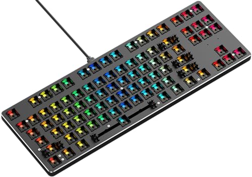 Glorious Gaming GMMK TKL (85%) Barebones (Frame Only) – Mechanisches Gaming-Keyboard, tastenweise RGB-Beleuchtung, Hot-Swap & individuell anpassbar, Amerikanisch/ANSI Layout - Schwarz von Glorious