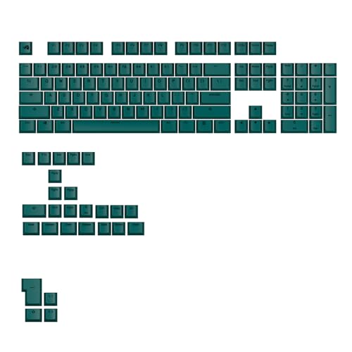 Glorious Gaming – GPBT Basics (Totem Green PBT-Tastenkappen), 8 Farben, farbechter Sublimationsdruck, für mechanische Keyboards der Größen 100%, 75%, 65%, 60% sowie – Amerikanische QWERTY-Belegung von Glorious