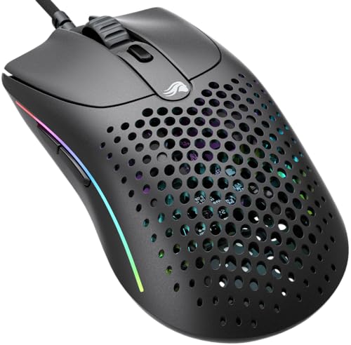 Glorious Gaming Model O 2 Wired Gaming Mouse – ultraleichte 59 g, FPS, 26.000 DPI, Motion-Sync, auf 80 Mio. Klicks ausgelegte Schalter, 6 programmierbare Tasten, beidhändig, RGB, PTFE-Füße – Schwarz von Glorious