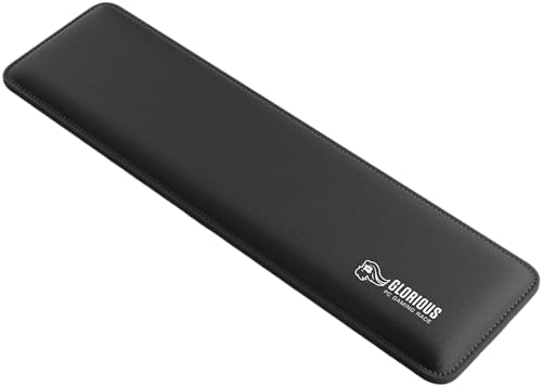 Glorious Gaming Padded Keyboard Wrist Rest (TKL, 17 mm stark) - gesteppte Ränder, glatte Stoffoberfläche, rutschfeste Gummibasis, mittlere Festigkeit, 360 x 100 x 17 mm - Schwarz von Glorious PC Gaming Race