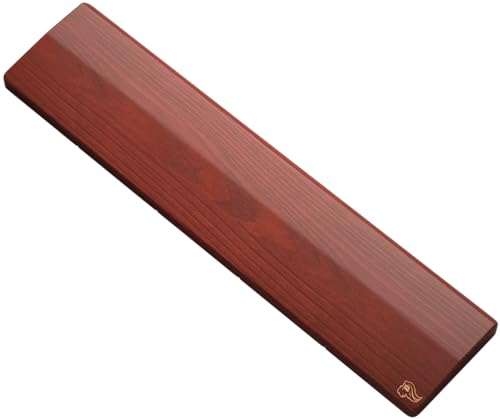 Glorious Gaming Wooden Keyboard Wrist Rest (Full Size) - Weiße Esche, mittelgrobe Maserung, glatte Oberfläche, schweiß- und ölbeständig, rutschfeste Gummibasis, 430 x 100 x 19mm - Golden Oak von Glorious