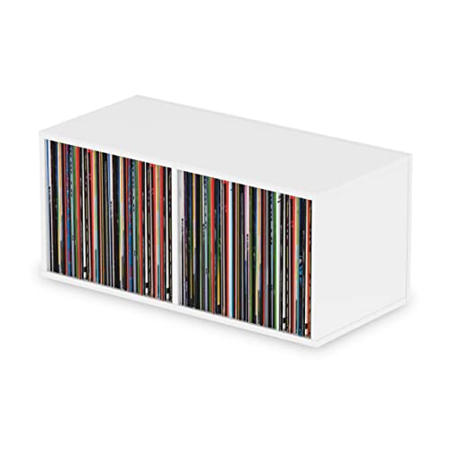 Glorious Record Box white 230 - 115 Platten pro Fach, bis zu 230 Platten im 12''-Format, problemlos stapelbar, optisch abgestimmt, weiß von Glorious
