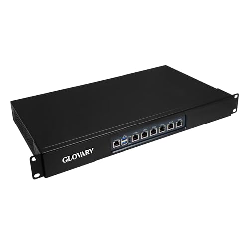 Glovary 19" Firewall Rackmount Hardware Quad Core i5 1135G7, 6 x i225V 2.5GbE LAN, DDR4 16GB RAM 1TB SSD, Network Router Appliance, AES-NI, OPNsense, 2USB3.0, VGA, Console von Glovary