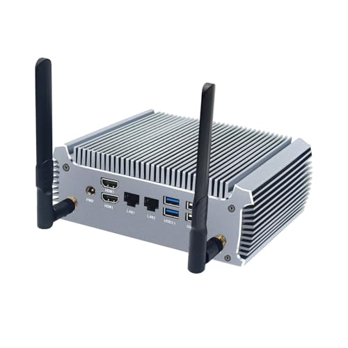 Glovary Mini PC Ryzen 7 Fanless Octa Core 7730U (up to 4.5GHz), Windows 11 Pro AMD Dual LAN Micro Office Desktop Computer, DDR4 16GB RAM 512GB NVMe SSD, 2HD, Radeon Graphics, WiFi6, BT5.2 von Glovary