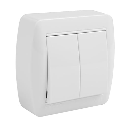 Doppelter Flächenschalter, Wandmontage, ermöglicht die Steuerung von Lichtern von zwei Punkten, ideal für mehr Komfort und Energieeffizienz. Doppelter Flächenschalter, Wandmontage, ermöglicht die Steuerung von Lichtern von zwei Punkten, ideal für mehr Komfort und Energieeffizienz. von Glowster