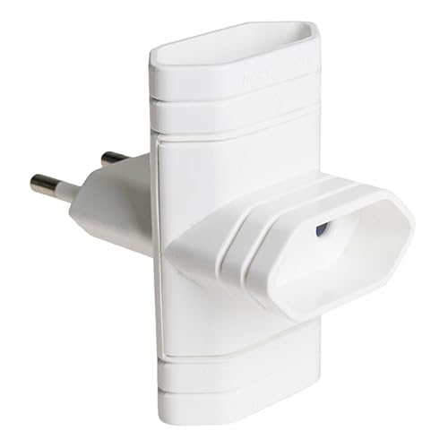 Dreifachstecker, Weiß, Adapter ohne TTL, 2300 W, 10 A, 250 V Dreifachstecker, Weiß, Adapter ohne TTL, 2300 W, 10 A, 250 V von Glowster
