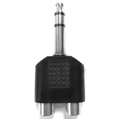 Glowster Audio/Video 6,35 Stecker auf 2 x Cinch-Buchse, Schwarz Glowster Audio/Video 6,35 Stecker auf 2 x Cinch-Buchse, Schwarz von Glowster