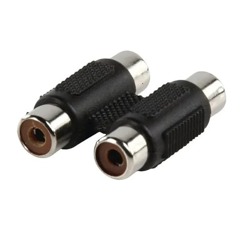 Glowster Audio-/Video-Stecker, 2 Cinch-Stecker auf 2 Cinch-Stecker, Schwarz von Glowster