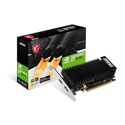 Glowster Grafikkarte, 4 GB, DDR4, NVIDIA GT 1030, Low Profile, Overclock, ideal zur Verbesserung der Grafikleistung bei Spielen und Multimedia-Aufgaben. von Glowster