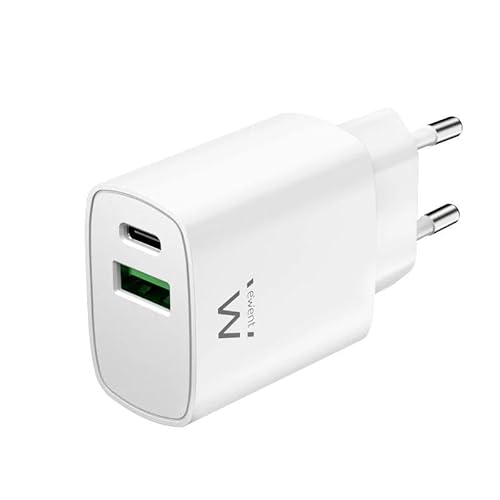 Glowster Schnellladegerät 20 W mit USB-C- und USB-A-Anschlüssen, ideal zum effizienten Laden von mobilen Geräten und Tablets. von Glowster