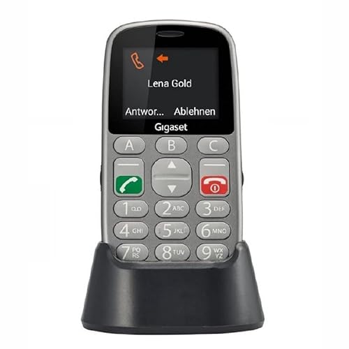 Glowster Senior Handy 5,5 cm (2,2 Zoll), Dual-SIM, grau, großes Display, breite Tasten, einfache Bedienung, ideal für ältere Menschen und als Notfalltelefon. von Glowster