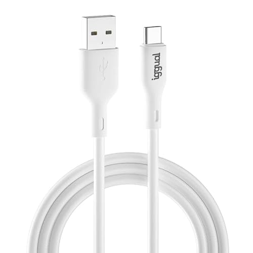 Glowster USB-A auf USB-C Kabel, 100 cm, weiß, kompatibel mit Q3.0, 3A Schnellladung, ideal für mobile Geräte und Datenübertragung. von Glowster