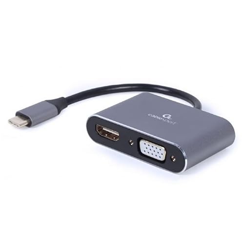 Glowster USB Type-C auf HDMI/VGA Adapter grau zum Anschluss von Geräten an Externe Displays und Projektionen Glowster USB Type-C auf HDMI/VGA Adapter grau zum Anschluss von Geräten an Externe Displays und Projektionen von Glowster