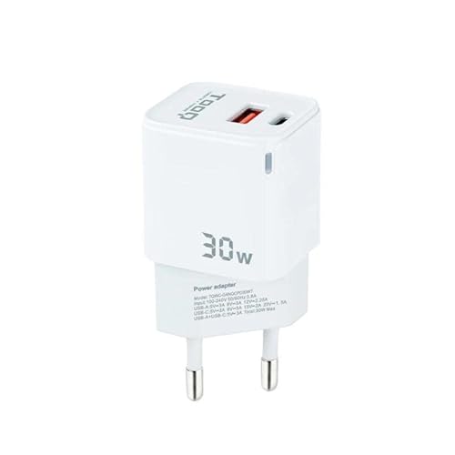 Glowster Wandladegerät 30 W GAN USB-C/PD und USB-A/QC, ideal zum schnellen und effizienten Laden elektronischer Geräte. Glowster Wandladegerät 30 W GAN USB-C/PD und USB-A/QC, ideal zum schnellen und effizienten Laden elektronischer Geräte. von Glowster