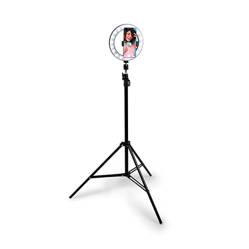 Ideales Selfie-Ringlicht mit Stativ. Perfekt für die Beleuchtung Ihrer Fotos und Videos, um EIN professionelles und attraktives Bild zu gewährleisten. Verstellbar und einfach zu bedienen. von Glowster