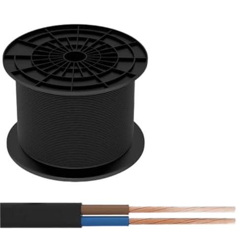Kabel H03VVH2-F 2 x 1,0 mm² 100m schwarz - flexible Isolierung, geeignet für elektrische Verbindungen im Innen- und Außenbereich. Kabel H03VVH2-F 2 x 1,0 mm² 100m schwarz - flexible Isolierung, geeignet für elektrische Verbindungen im Innen- und Außenbereich. von Glowster