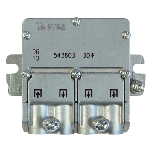 Mini 3D Splitter 4 Eingänge 20dB zur Signalverteilung TV und Telekommunikation in Wohnanlagen von Glowster