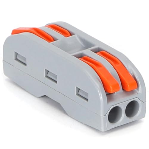 Klemmenblock für elektrische Verbindungen, 2 Stück, grau und orange, ideal für Elektroinstallationen und Schaltkreisreparatur. von Glowster